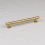 (160mm Handle) Satin Brass Hammered T-Bar Handle & Coordinating Knobs 1