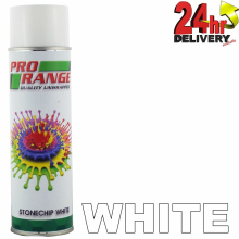 Pro Range PROSCBW500 Automotive Stonechip Spray White 500ml Aerosol Can