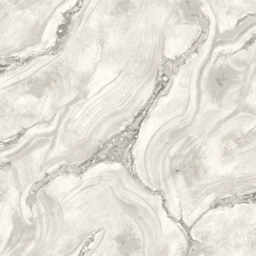 Rasch Vasari Palmetto Grey Wallpaper 529463 - Metallic Glitter, Scrubbable Heavyweight Vinyl, 10.05m x 53cm