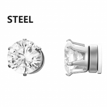 2PCS Magnetic Ear Clips Crystal Stone Strong Magnetic Ear Stud Women Men Punk Zircon Magnet Earrings Non Piercing Jewelry