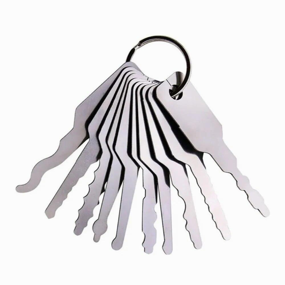 10Pcs Blank Key Uncut Blade Key Embryo Chain Car Key Machine Motorcycle Key Blanks Transponder Key Blank Key Blank C66 885668698345