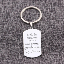 Stainless Steel High Keychain Jewelry Key Holder for Daddy: Seul les meilleures papas sont promus grands.papas