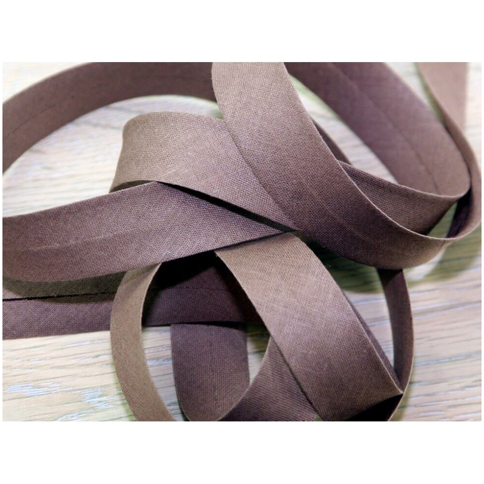 Prym 20mm Cotton Bias Binding Tape Medium Brown - per metre