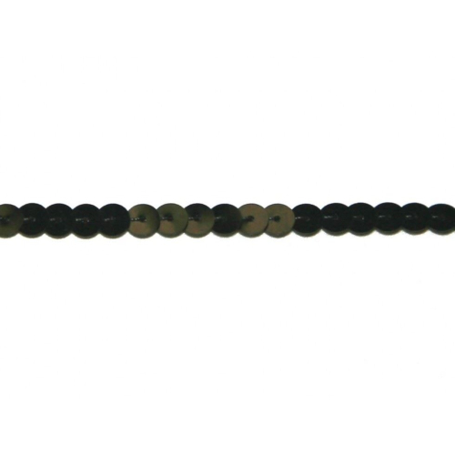 Essential Trimmings 6mm Strung Single Sequin Trim Black - per metre
