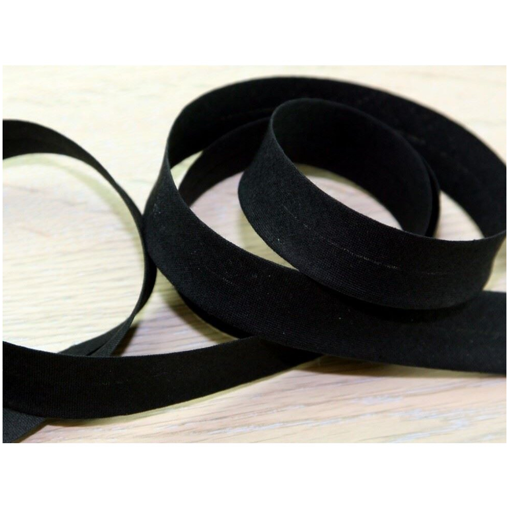 Prym 30mm Cotton Bias Binding Tape Black - per metre