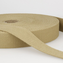 Stephanoise 30mm Cotton Webbing Linen White - per metre