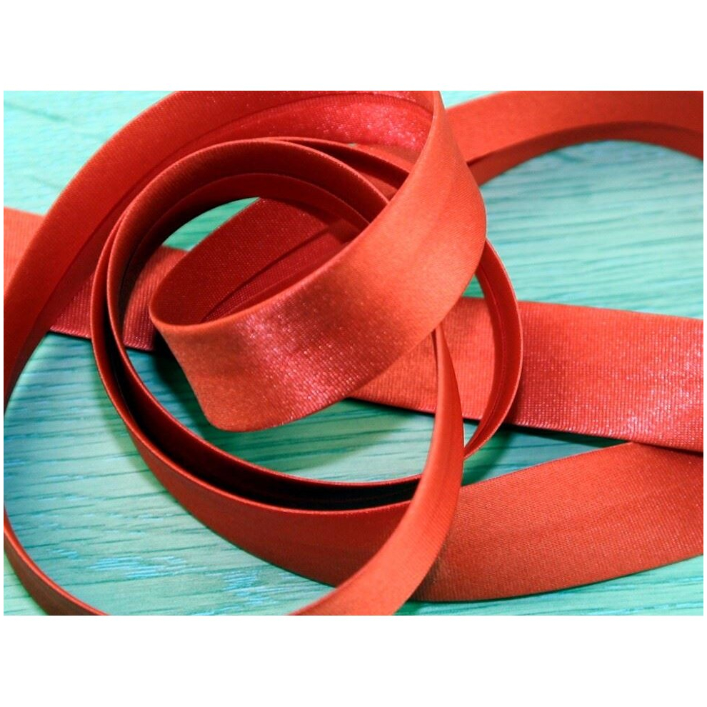 Prym 20mm Duchesse Satin Bias Binding Tape Orange - per metre