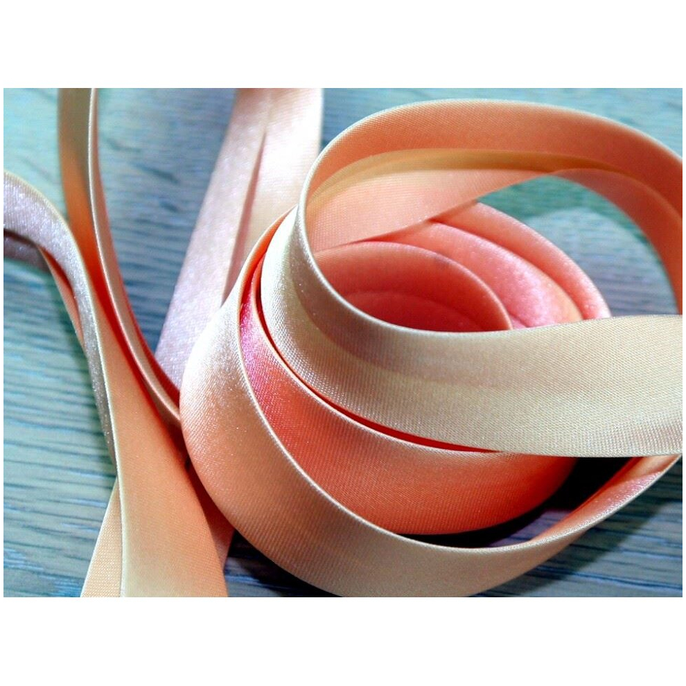 Prym 20mm Duchesse Satin Bias Binding Tape Peach Gold - per metre