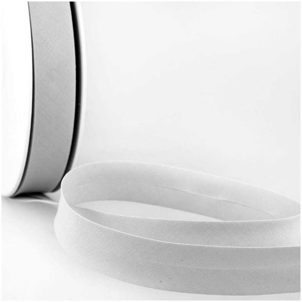 Stephanoise 50mm Polycotton Bias Binding Tape Light Grey - per metre