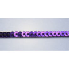 Essential Trimmings 3mm Strung Single Sequin Trim Purple - per metre
