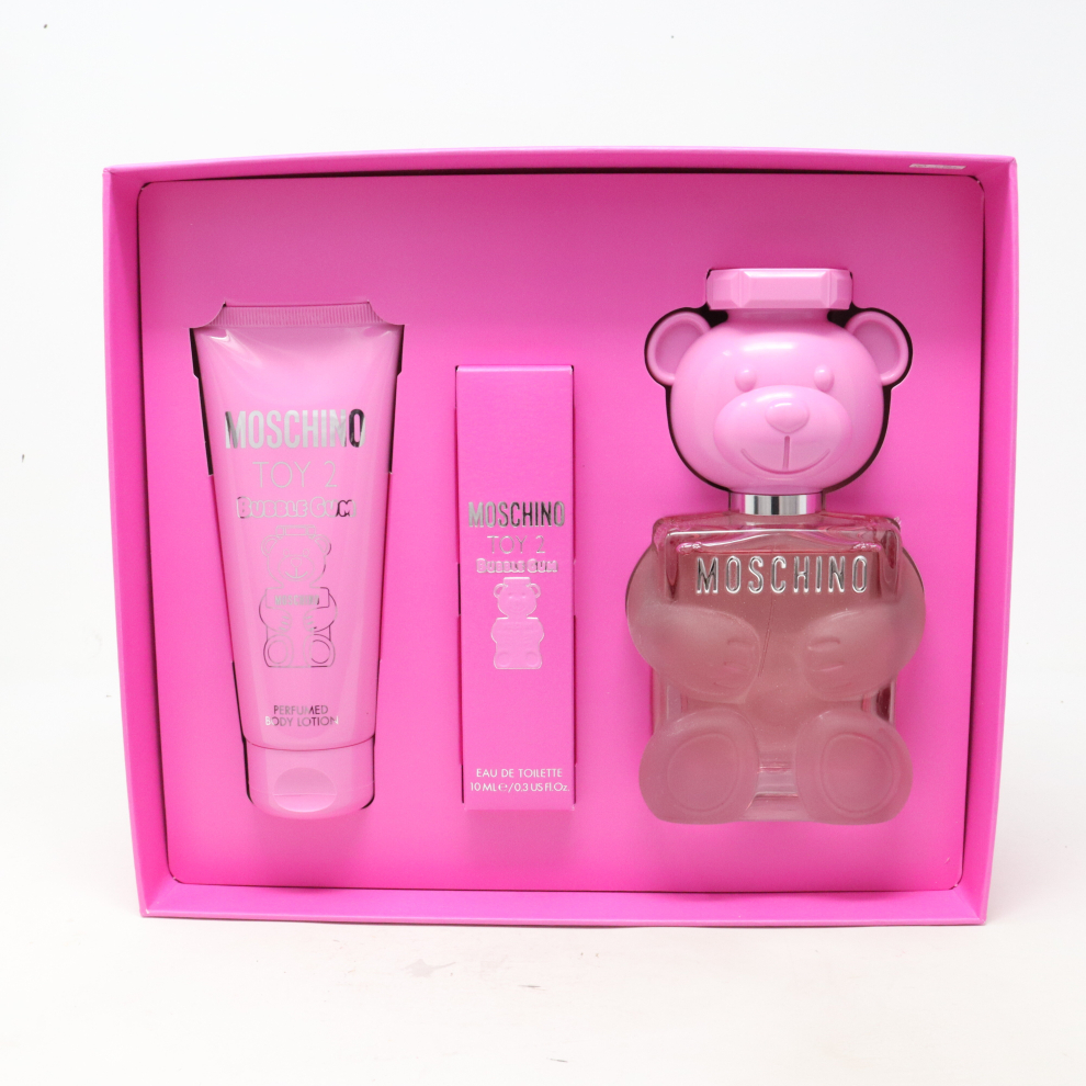 Moschino Toy 2 Bubble Gum Eau De Toilette 3-Pcs Set  / New With Box