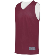 Adult Tricot Mesh 2.0 Reversible Jersey, Maroon & White - Extra Large