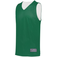 Adult Tricot Mesh 2.0 Reversible Jersey, Dark Green & White - Small