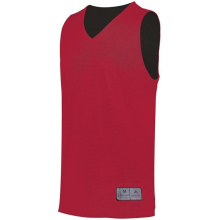 Adult Tricot Mesh 2.0 Reversible Jersey, Scarlet & Black - Small