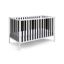 Deux Remi Island Crib, White & Black