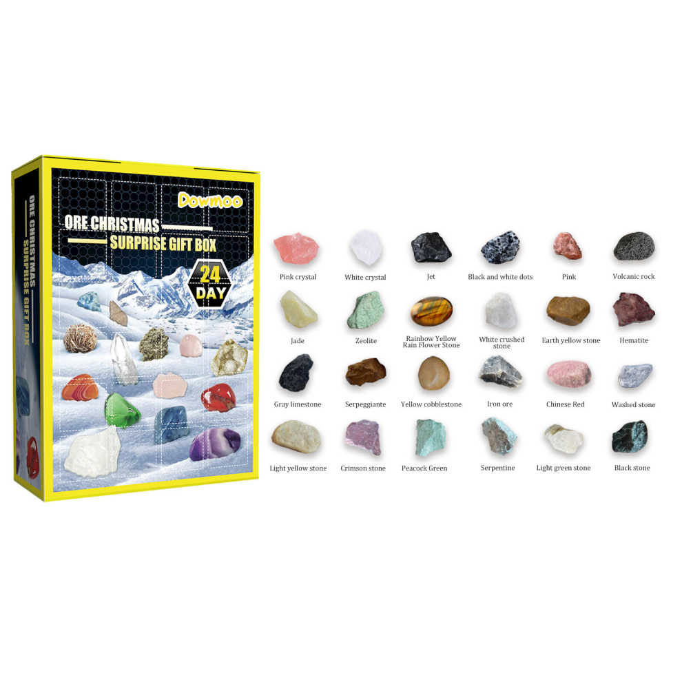 National Geographic Rock Series Advent Calendar 2023 with 24 gems,