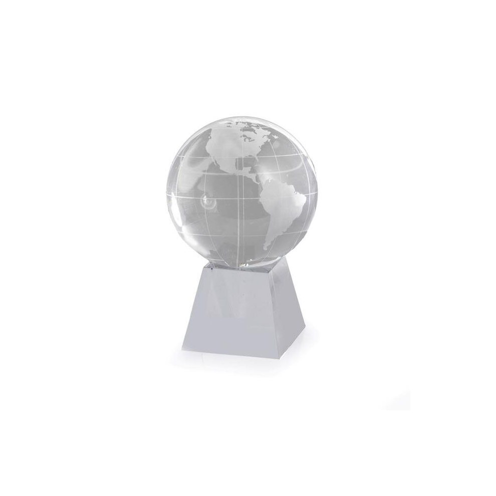 3 in. Acetate Etched Glass Globe with Base, Clear