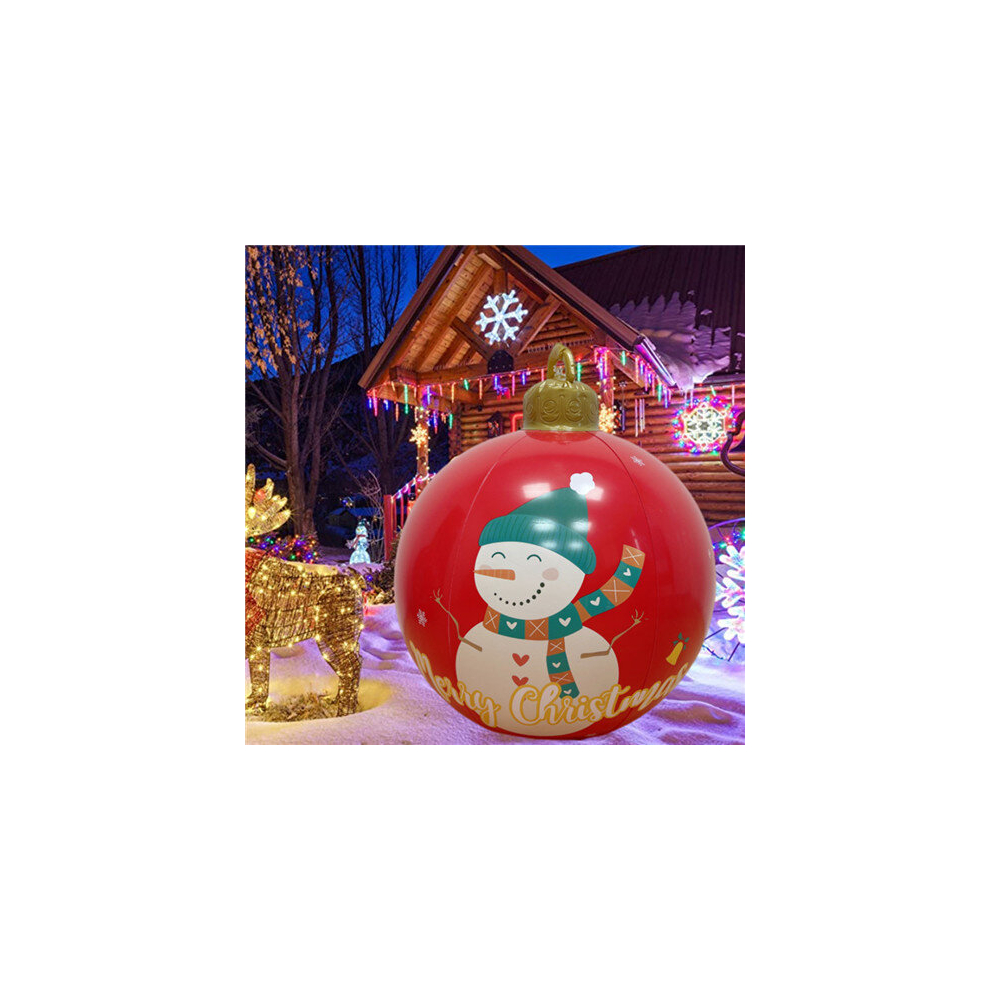 (Snowman) Outdoor Inflatable Christmas Ball Decorations LED Light With Remote