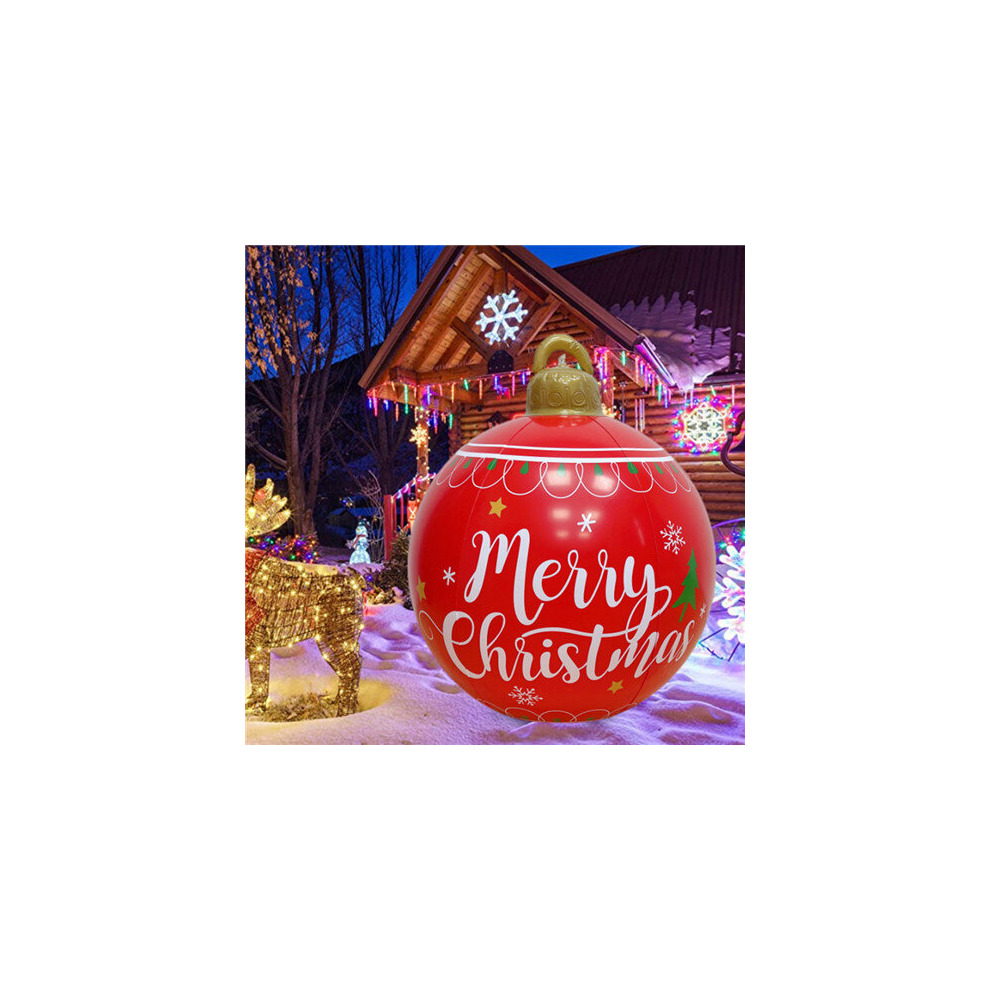 (Merry Christmas) Outdoor Inflatable Christmas Ball Decorations LED Light With Remote