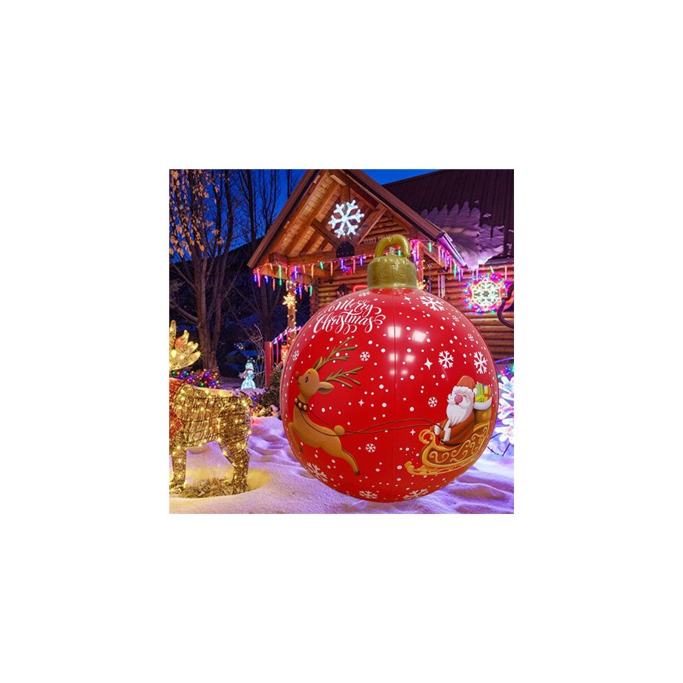 (Christmas sleigh) Outdoor Inflatable Christmas Ball Decorations LED Light With Remote