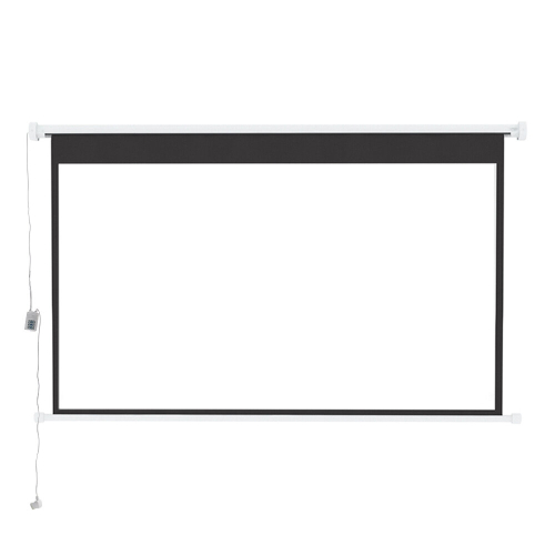 Living And Home (White) 16:9 Electric Motorized Projector Screen with Remote, 100" 2