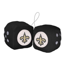 3 in. NFL New Orleans Saints Fuzzy Dice
