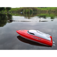 (Red) 2.4G Rechargeable DUAL MOTOR RC High Speed Boat