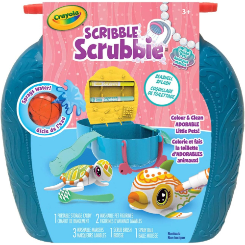 Crayola CRAYOLA Scribble Scrubbie Ocean Pets Seashell Splash Playset Fun Kit