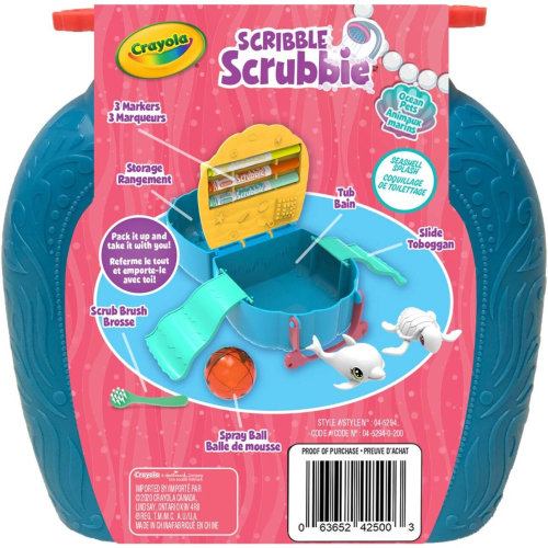Crayola CRAYOLA Scribble Scrubbie Ocean Pets Seashell Splash Playset Fun Kit 2