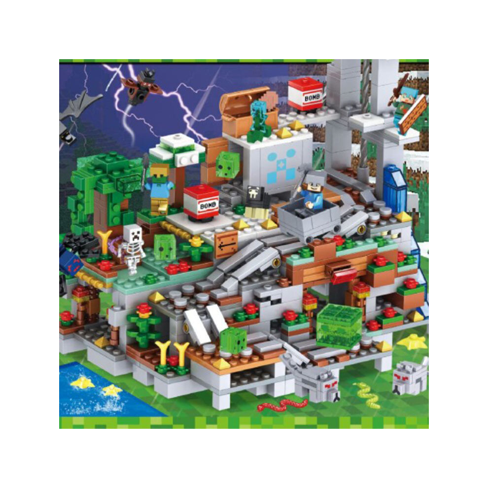 900pcs Minecraft The Mountain Cave Building Kit Blocks Xmas Gift