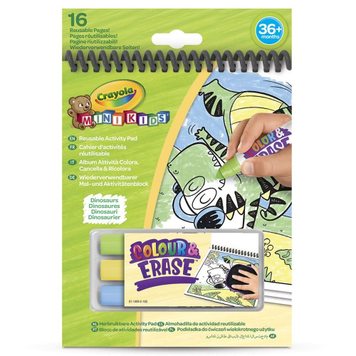Crayola (Dinosaurs) Crayola Mini Kids Reusable Coloring Page Book