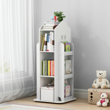 Kids' House Frame Rotating Bookshelf