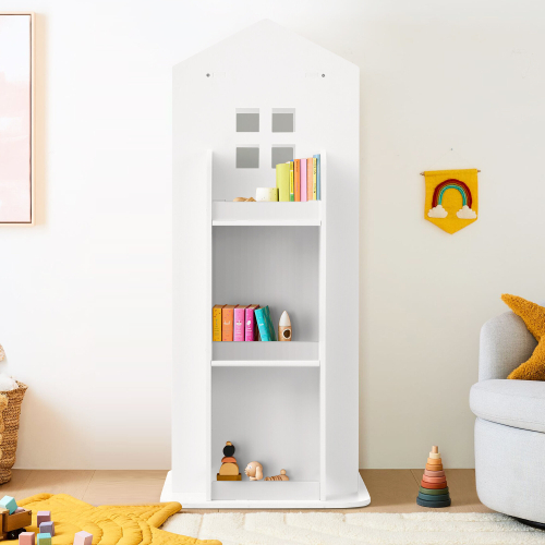Living And Home Kids' House Frame Rotating Bookshelf 1