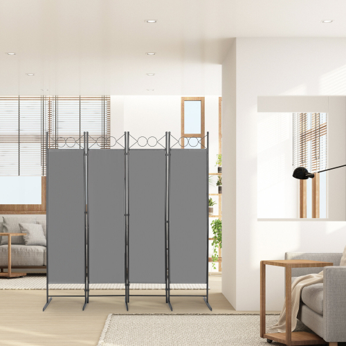 4Fold Folding Room Divider Freestanding Wall Privacy Screen Protector 1