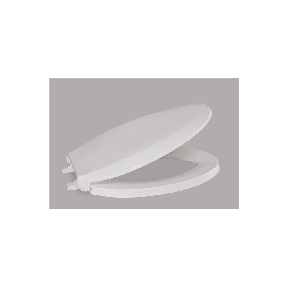 White Elongated Luxury Plastic Toilet Seat With Open Front 745704414318