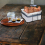 Alpina Bread Basket Food Serving Storage Hamper Metal White Fabric Square 7