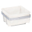 Alpina Bread Basket Food Serving Storage Hamper Metal White Fabric Square 5