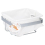 Alpina Bread Basket Food Serving Storage Hamper Metal White Fabric Square 6
