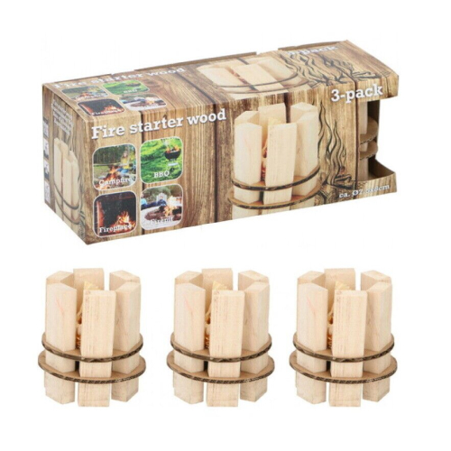 (3) Kindling Fire Starting Wood Kiln Dried Burner
