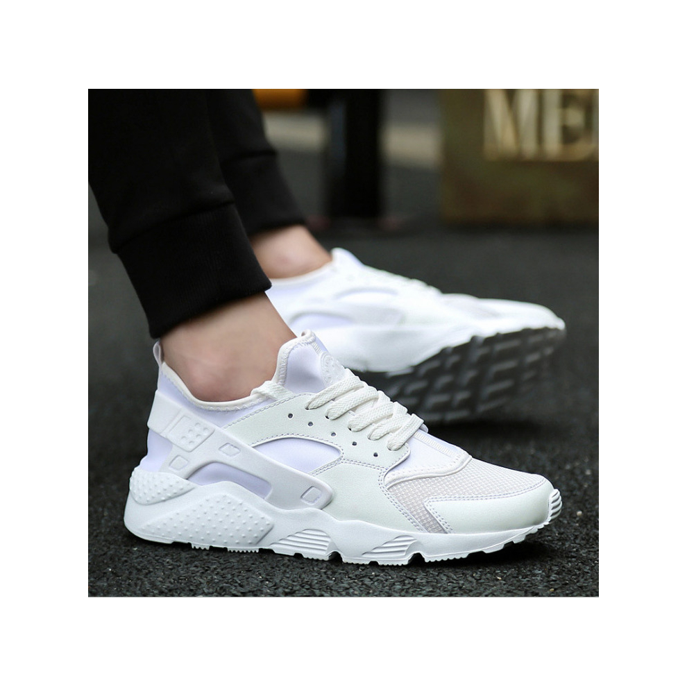 (White, EU43=US9=UK8) Men Comfortable City Running Trainers Sneakers Triple Shoes
