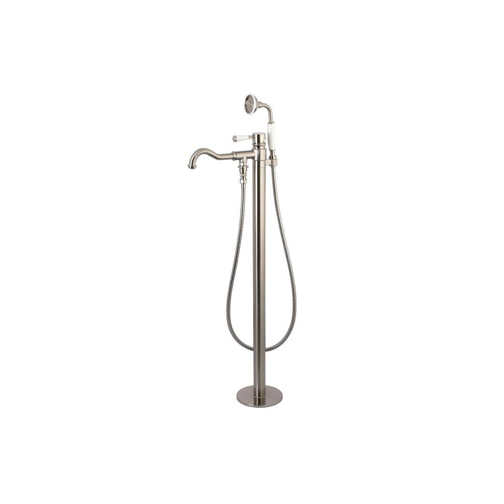 Paris Paris Single Handle Freestanding Roman Tub Filler With Hand Shower, Brushed Nickel 780475780255