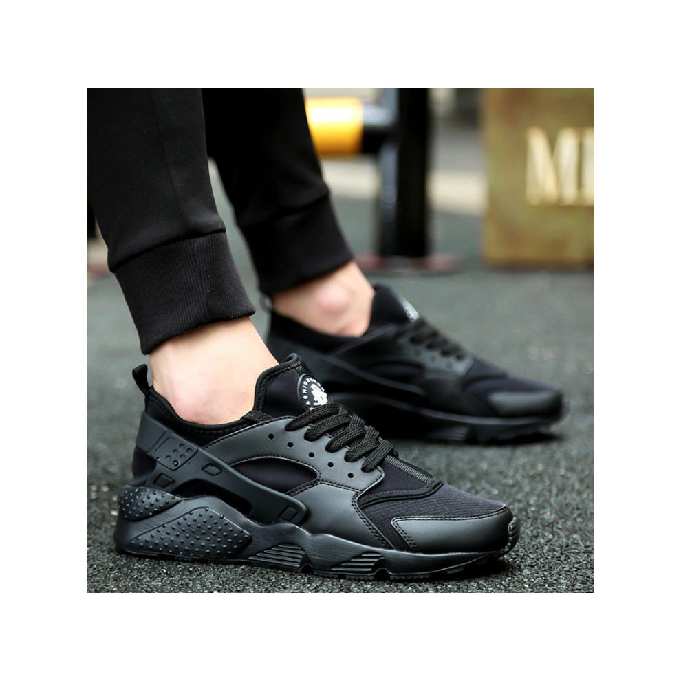 (Black, EU43=US9=UK8) Men Comfortable City Running Trainers Sneakers Triple Shoes