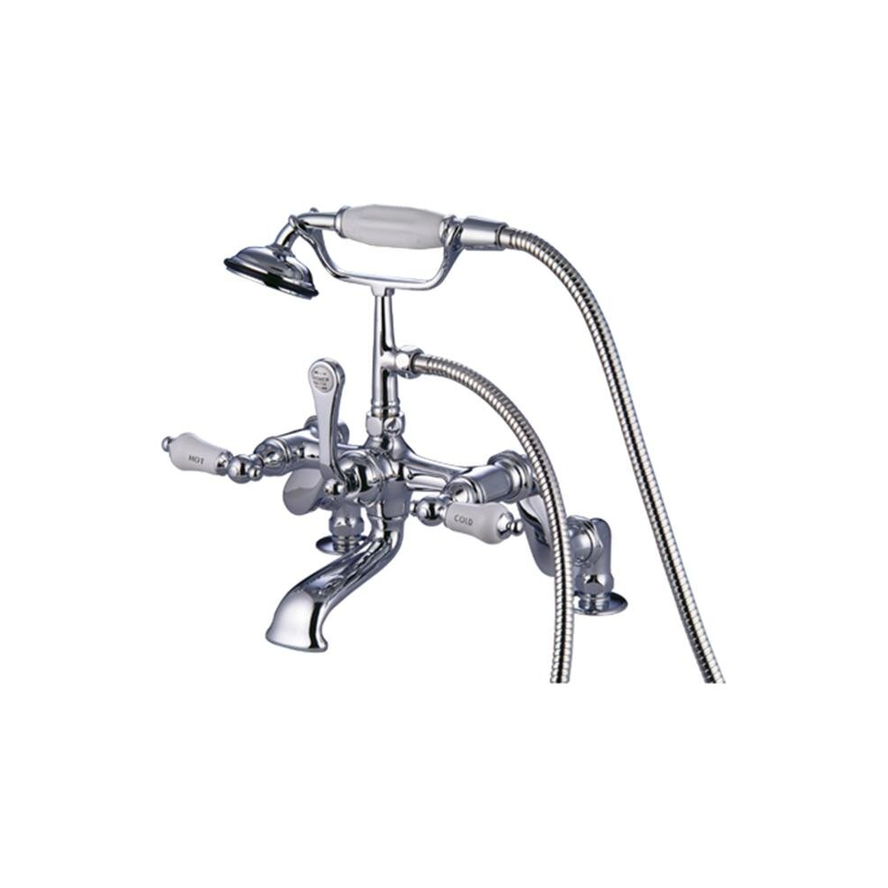 Clawfoot Tub Filler With Hand Shower - Polished Chrome Finish 780475855229