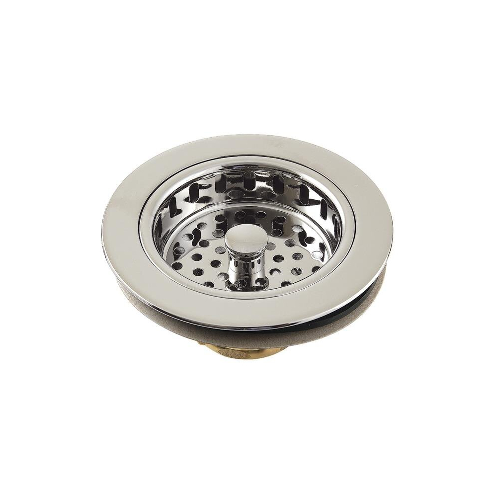 2.5 In. Kitchen Sink Basket Strainer, Polished Nickel 780475830899