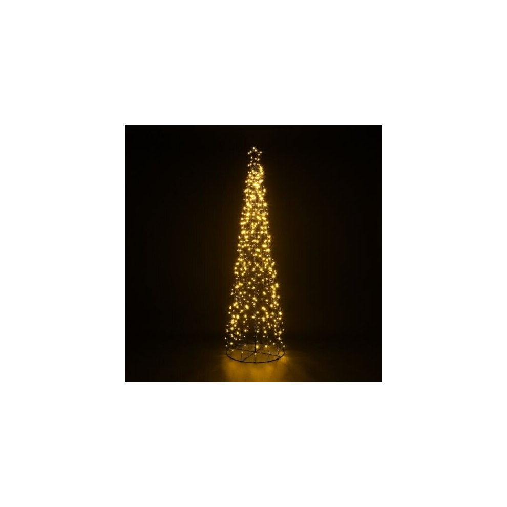 (Not Specified, Not Specified) Christmas Xmas Led Star Cone Tree Lights Decoration Indoor & Outdoor 5ft 6ft 7ft
