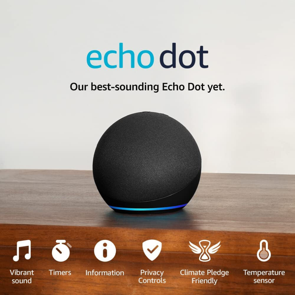 (Deep Sea Blue, With Sengled Smart Plug) Echo Dot (5Th Generation, 2022 Release) | Big Vibrant Sound Wi-Fi and Bluetooth Smart Speaker with Alexa | Ch