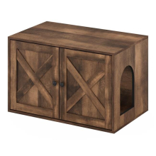 Peli Farmhouse Cat Litter Box Enclosure, Rustic Brown