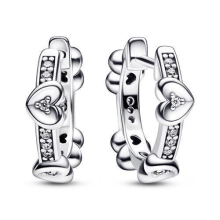 Pandora Radiant Sparkling Hearts Hoop Earrings 292498C01