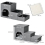 3 Step Stairs Dog Steps Bed Cat House Storage Boxes Sofa Pet Climb Grey 4