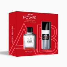 Antonio Banderas Power Of Seduction 2 Piece Gift Set: 100ml EDT Spray - Deodorant Spray 150ml